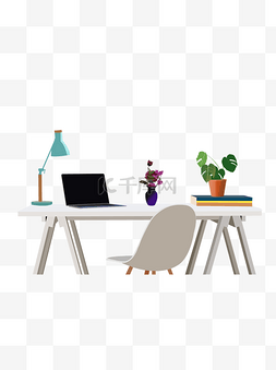办公桌物品图片_手绘办公室用品元素设计