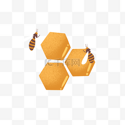 可爱棕色小蜜蜂蜂蜜