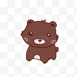 卡通手绘可爱小棕熊