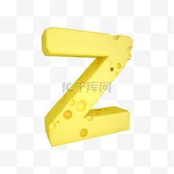 立体z装饰图片_C4D创意奶酪字母Z装饰