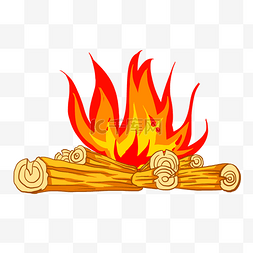 篝火取暖图片_一堆点燃的火柴取暖