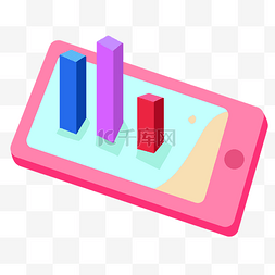 数码产品的图片_粉色的手机