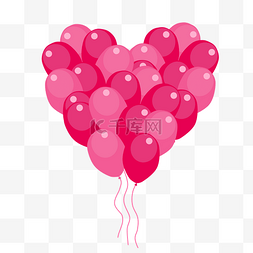 放地上的气球图片_手绘情人节气球插画