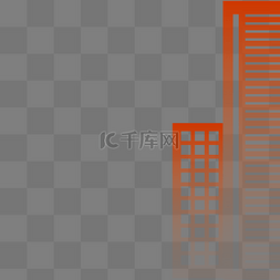层次城市图片_红色创意高楼元素