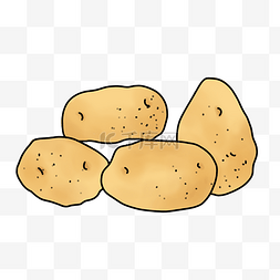 四个土豆手绘插画