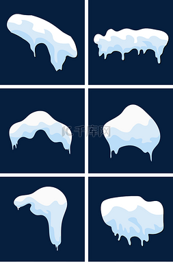 冬季积雪图片_通用节日白色卡通风活动促销融雪