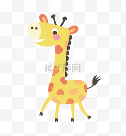 卡通萌长颈鹿图片_可爱动物卡通素材