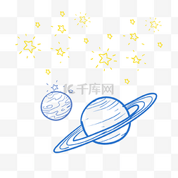 宇宙星星卡通图片_卡通星星宇宙星球元素