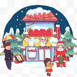 店铺小图片_冬季场景下雪雪地大雪