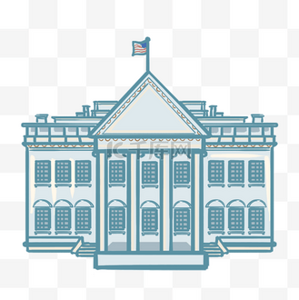 免抠元素手绘建筑美国白宫企业vip免费下载免抠元素亚洲王国城堡插画