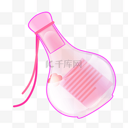 粉色的瓶子图片图片_粉色的梦幻漂流瓶 