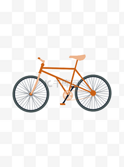 骑二八自行车的人图片_简约扁平卡通中小学生开学自行车