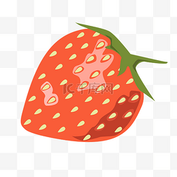 新鲜草莓手绘插画