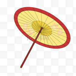 水墨伞图片_矢量卡通古代雨伞
