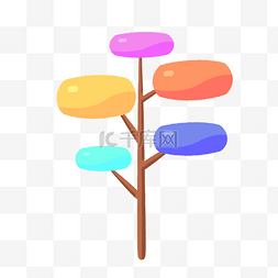 彩色果树分类图标