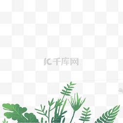 小清新绿色植物免抠图