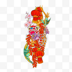 中国结梅花装饰图片_春节年俗装饰猪年2019中国红喜庆