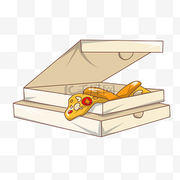 营养披萨手绘插画