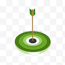 圆形组合流程图图片_绿色的靶子手绘插画