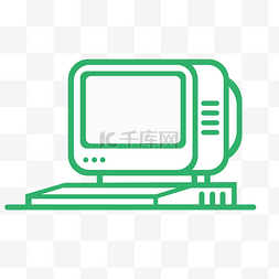 电脑桌面绿色图片_台式绿色电脑