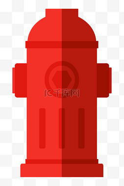 消防栓手绘图片_手绘红色的消防栓插画