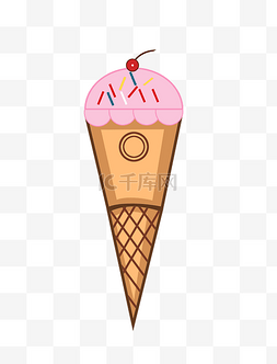 美味的冰淇淋手绘图片_手绘美味的冰淇淋插画