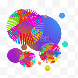 几何圆球图片_孟菲斯风格线条点线面