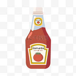 美味的番茄水果图片_手绘卡通居家清新系列番茄酱