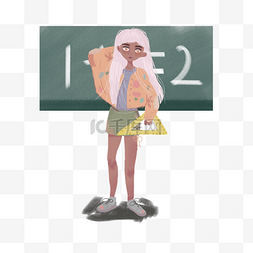洋气图图片_洋气的卡通女数学老师免抠图