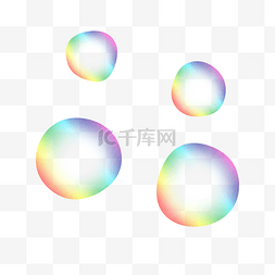 透明泡泡素材图片_梦幻彩色水泡泡