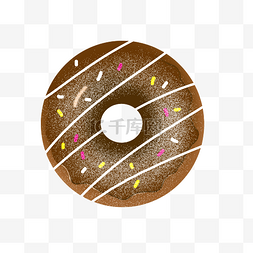 原味面包圈图片_巧克力美味甜甜圈