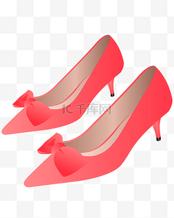 皮鞋时尚图片_矢量手绘红色皮鞋