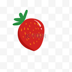 水果草莓线条