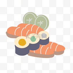 日式插画图片_金枪鱼寿司日式食物