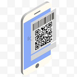水墨二维码框图片_2.5d手机二维码支付页面设计
