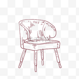 手绘线描椅子