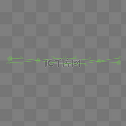 绿色叶子免抠分界线