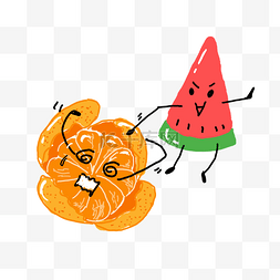 夏日创意水果插画