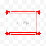 新年中国结边框插画