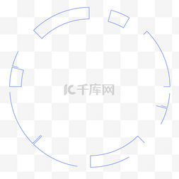 科技线圈装饰图片_科技装饰蓝色圆圈