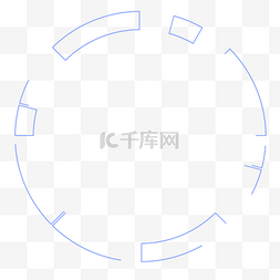 卡通圆圈图片_科技装饰蓝色圆圈