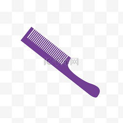 尖梳子图片_紫色梳子免抠素材