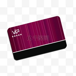 vip贵宾卡矢量图片_手绘富贵紫会员卡模板矢量免抠素