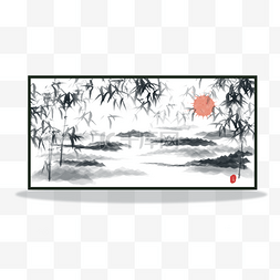 中国画框图片_手绘水墨中国风装饰画