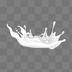 奶花素材图片_白色飞溅的牛奶插画