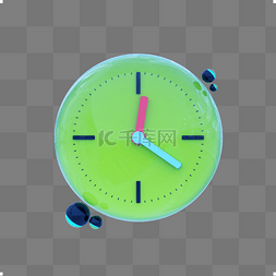 水晶材质三维立体时钟icon
