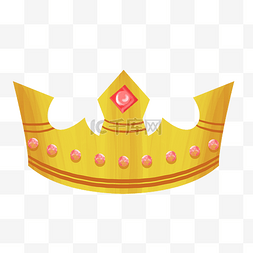 手绘红色公主皇冠