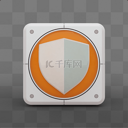 手机app按钮图片_三维立体安全icon