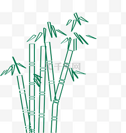 竹叶线条线性