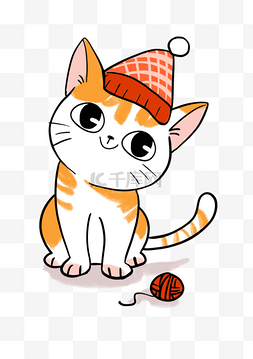 动物手绘图图片_可爱小猫印花手绘图